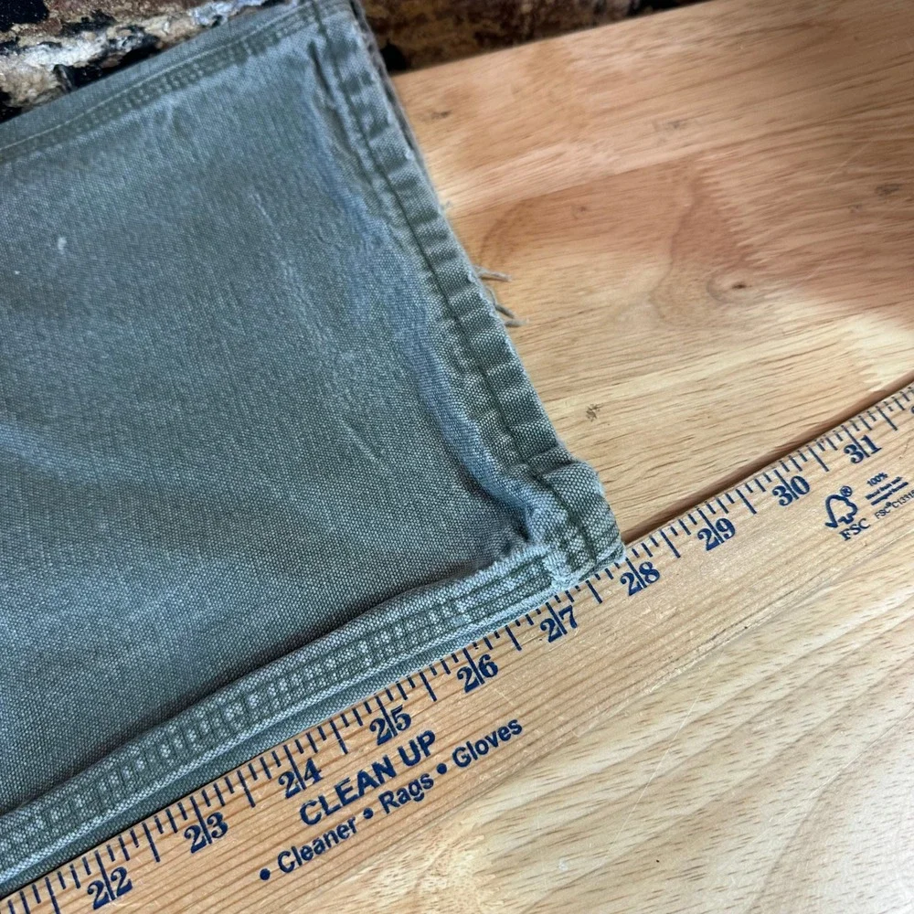 Carhartt B11 MOS Green Washed Duck Canvas Carpenter Workwear Pants Mens 38x30